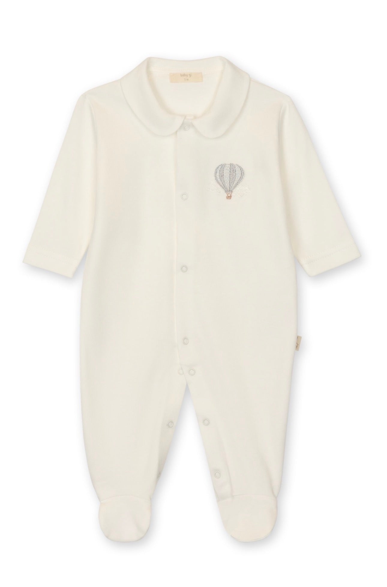 Baby Gi Hot Air Balloon Footed Romper – Cream