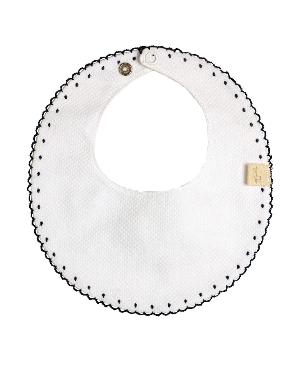 Soft Elegance: Baby G.I. Interlock Cotton Bib with Delicate Stitching