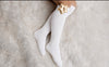 Meia Pata White Knee-High Socks with Gold Star