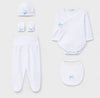 Doctor Kid Baby Blue Polka Dot 5-Piece Layette Set-Blue Dots