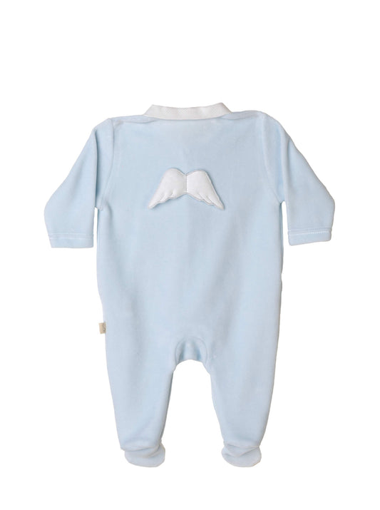 Angel Wing Babygrow-Baby Blue