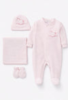 Pink Rocking Horse Baby Layette Luxury Newborn Gift Set