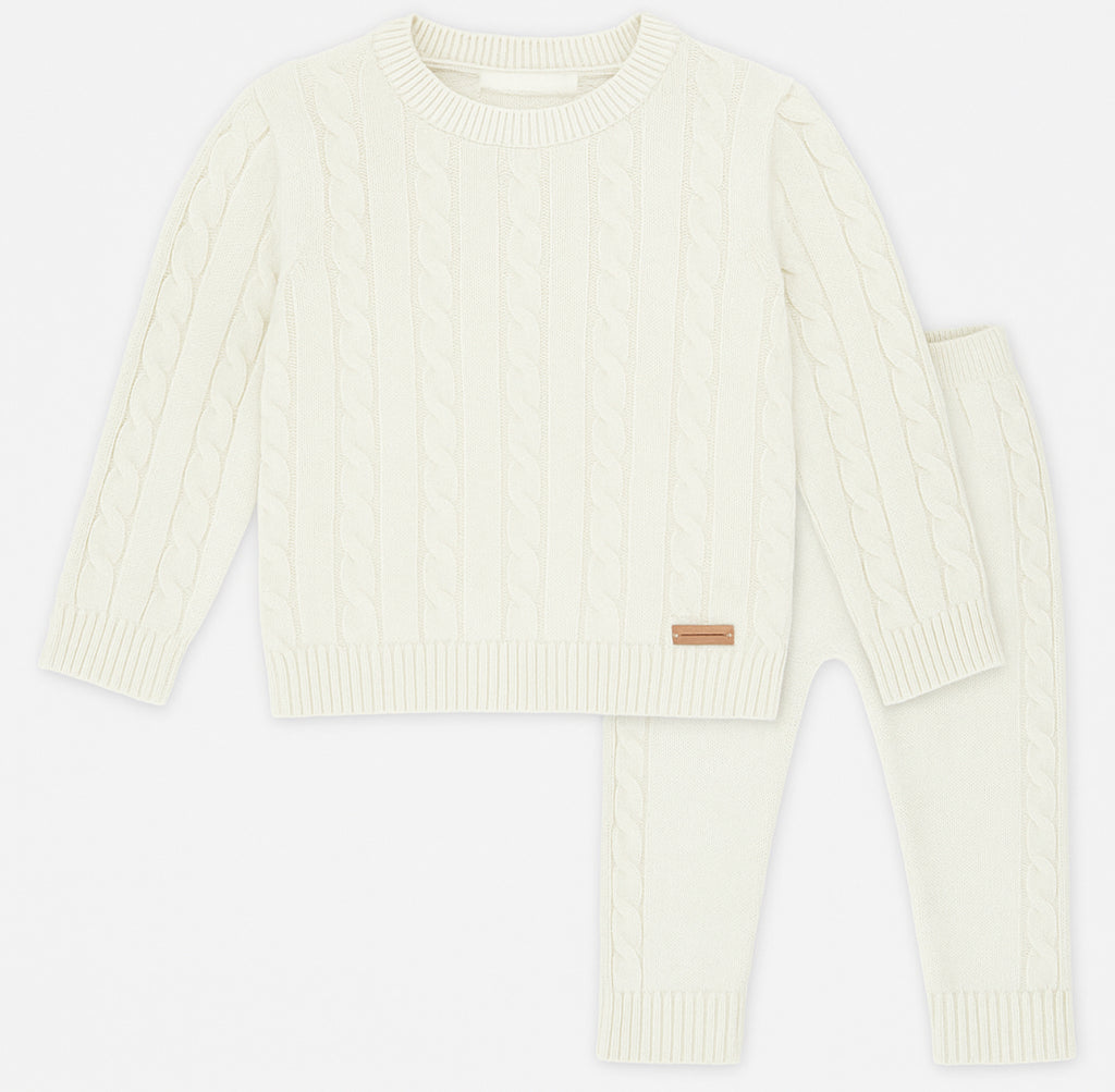 Martin Armando Classic Cable Knit Set – Off White