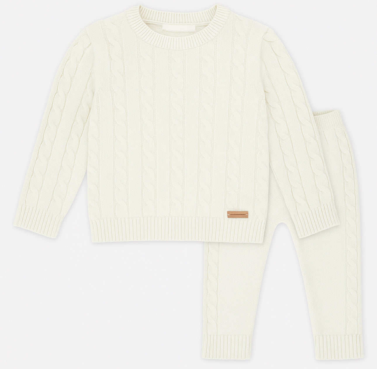Martin Armando Classic Cable Knit Set – Off White