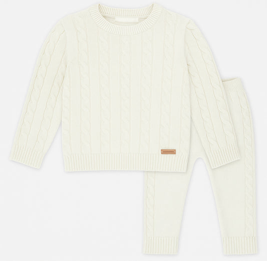 Martin Armando Classic Cable Knit Set – Off White