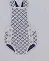Rahigo Navy & White Knit Romper | Classic Matching Brother Sister Collection