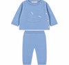 Dr. Kid Baby Blue Rocking Horse Knit Set