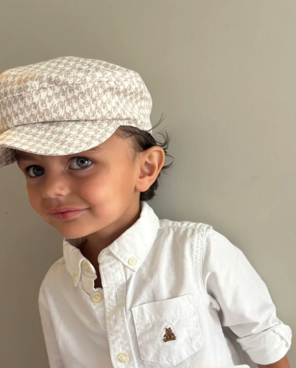 Houndstooth Newsboy Cap