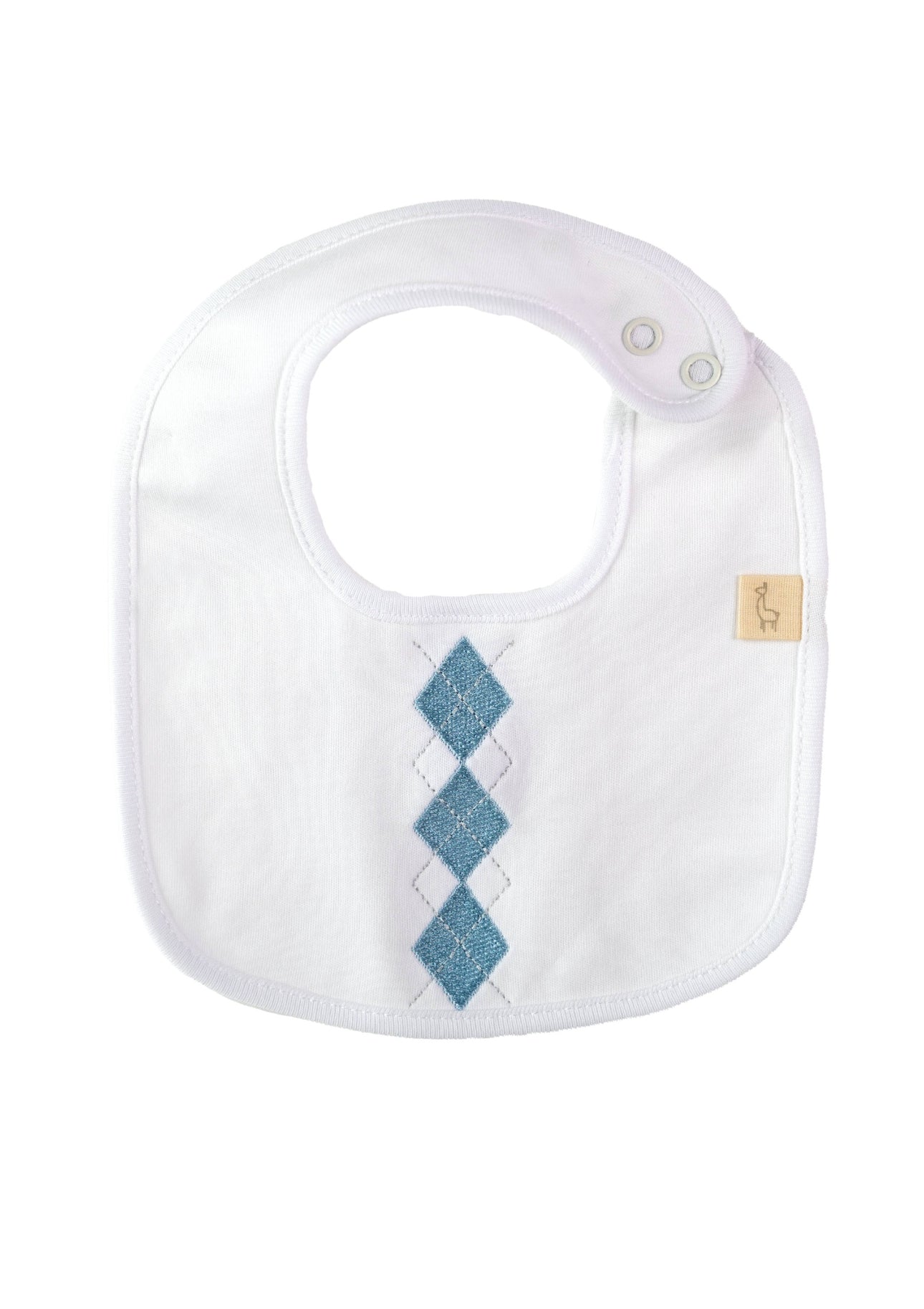 Blue Argyle Bib by Baby Gi