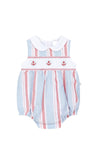 Anchors Away Smocked Bubble Romper