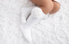 Meia Pata  Sherpa Pom Pom Knee Socks-Pure White