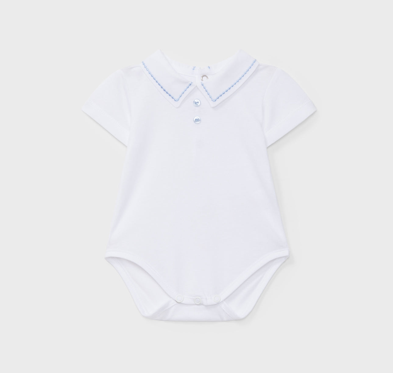 White Onesie With Piping