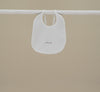 Ninnoah White & Blue Baby Bib with Embroidery