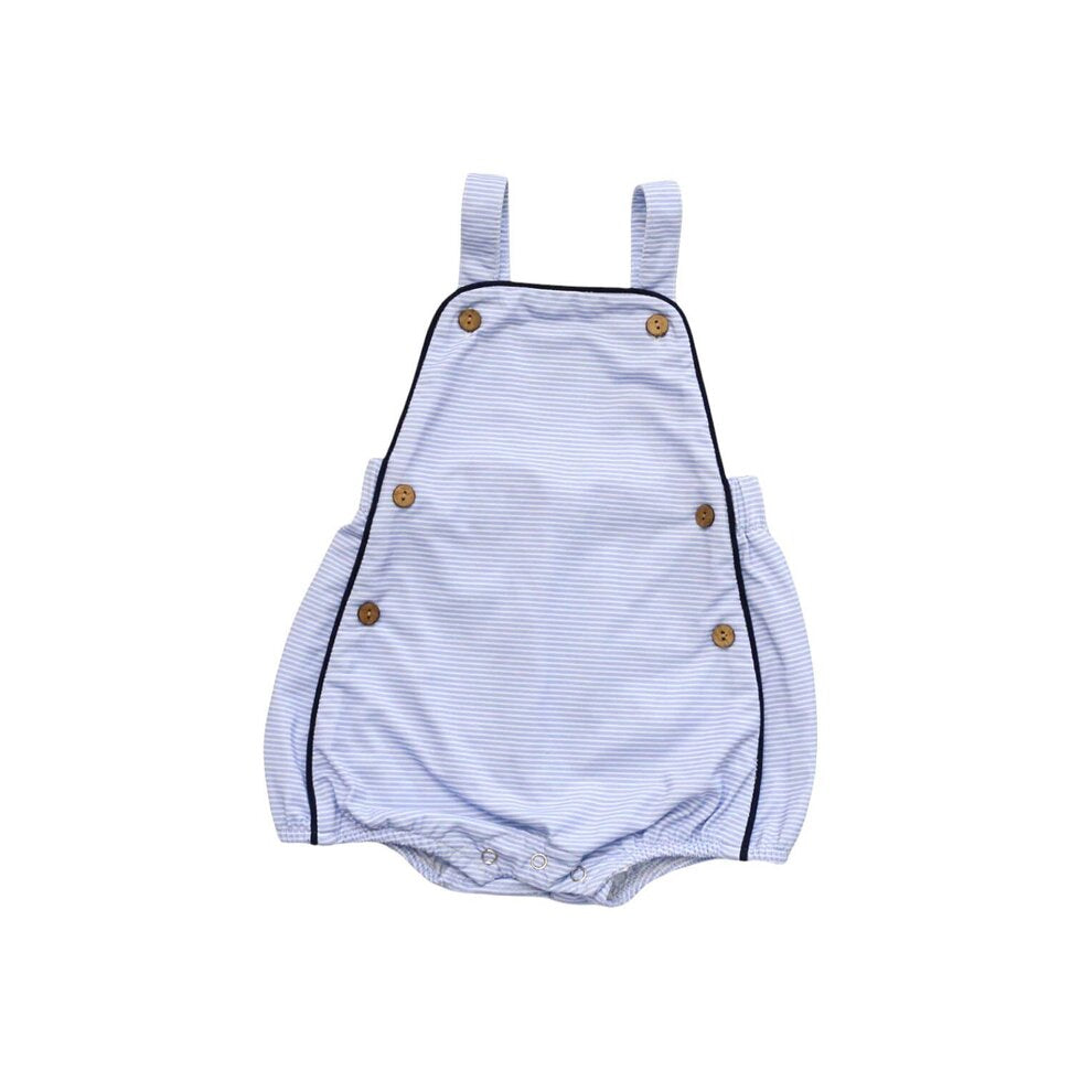 Blue Pinstripe Overall Romper | Sweet Liberty Collection