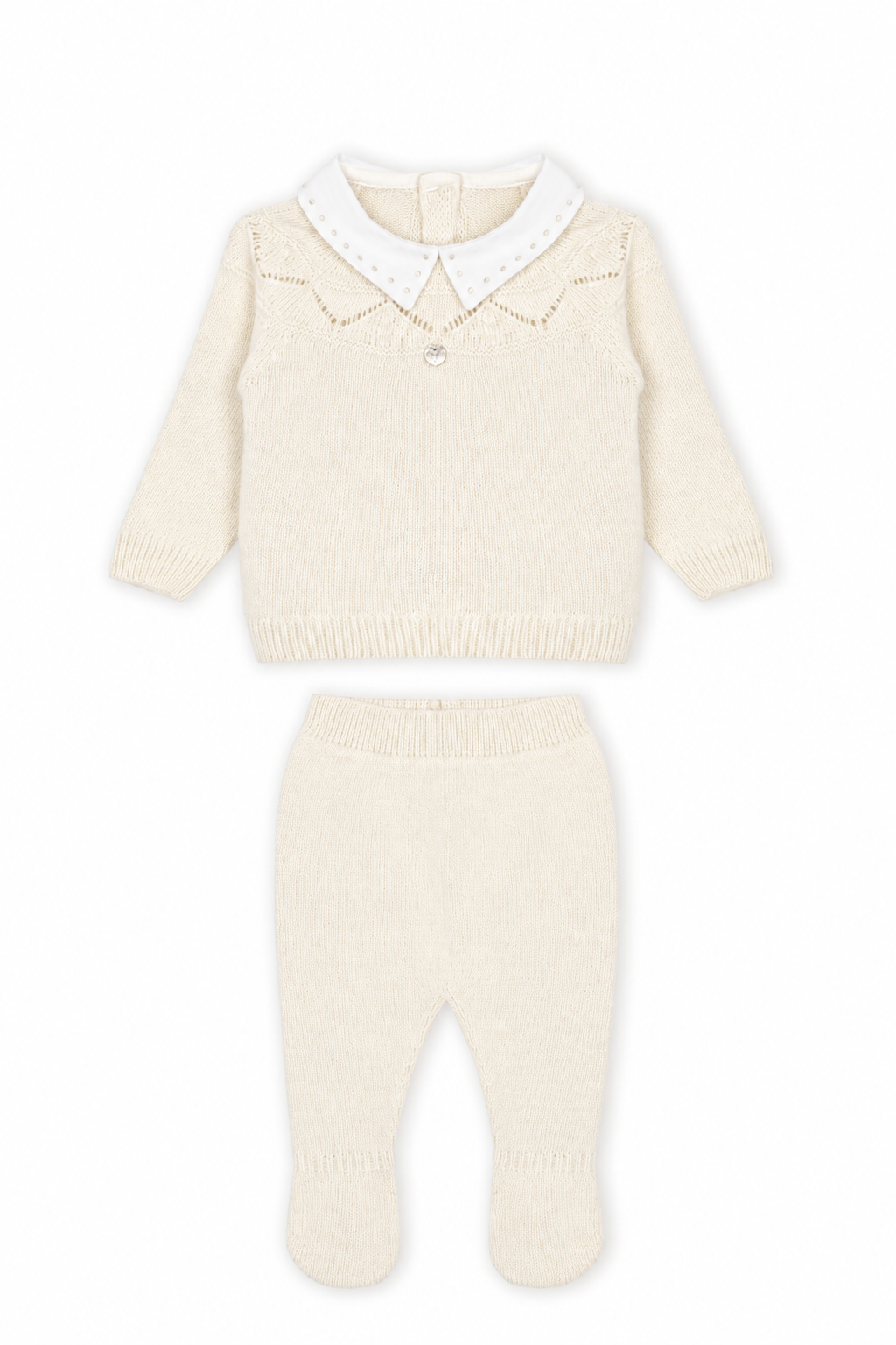 Dr. Kid Ivory Knit Collar Set