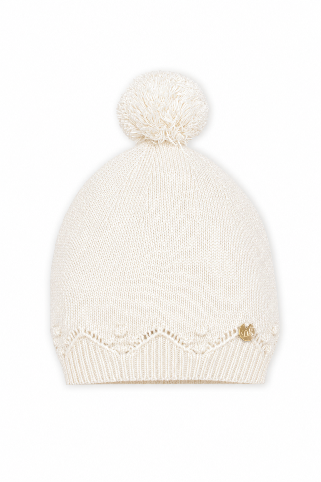 Dr. Kid Ivory Pom Pom Knit Hat