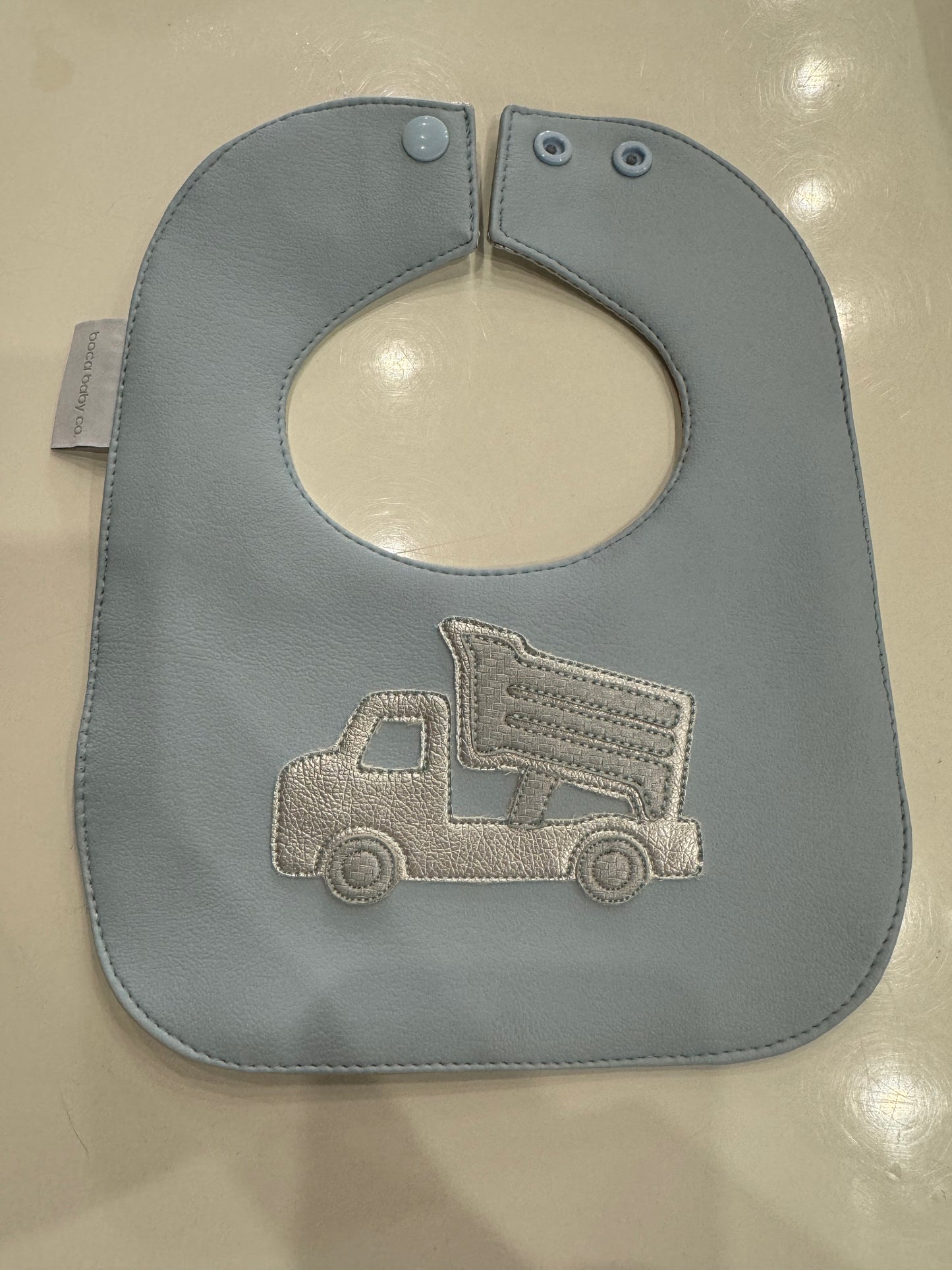 Reversible Vinyl  Baby Bibs (Dump Truck)-Regular Size