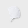 Timeless Elegance  Dr. Kid Knit Bonnet-Pure White with Pink details