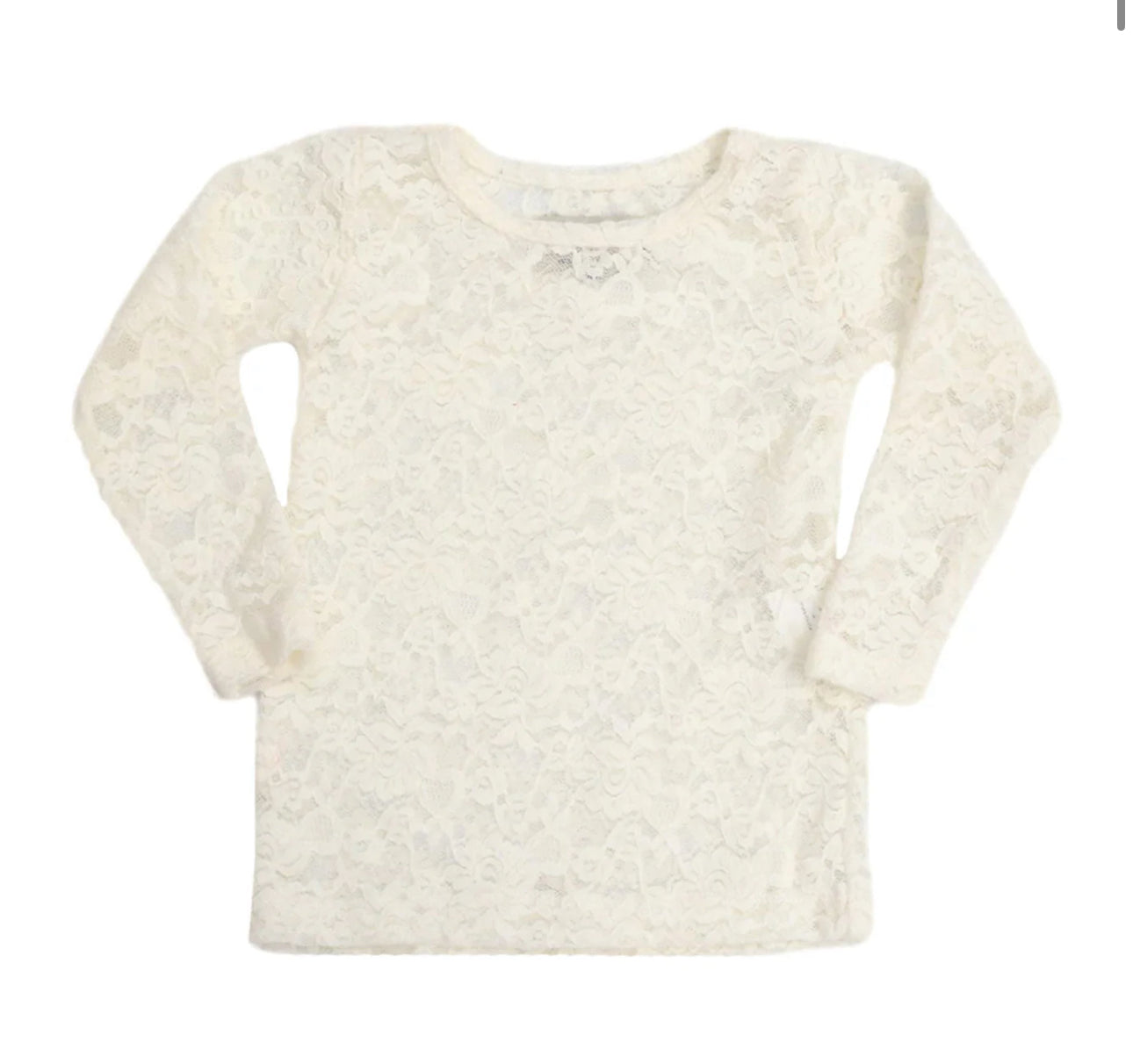 Begirl Lace Layering Shirt -Ivory