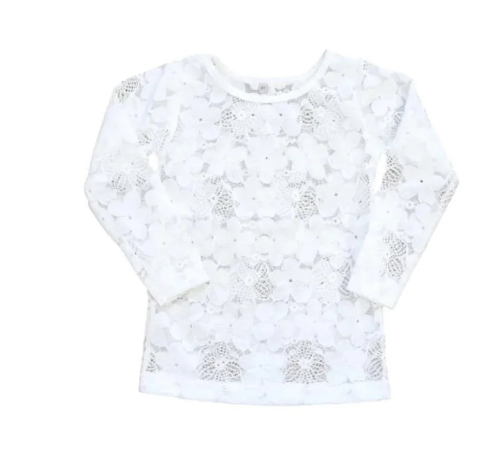 Begirl Lace Layering Shirt -White