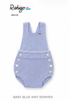 Baby Blue Knit Suspender Romper | Luxury Spanish Baby Boy Outfit