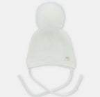 Martin Aranda Ivory Draylon Knit Pom Hat – Baby to Toddler