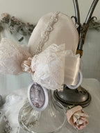 Collection D-Alli Ivory Heirloom Baby Cap