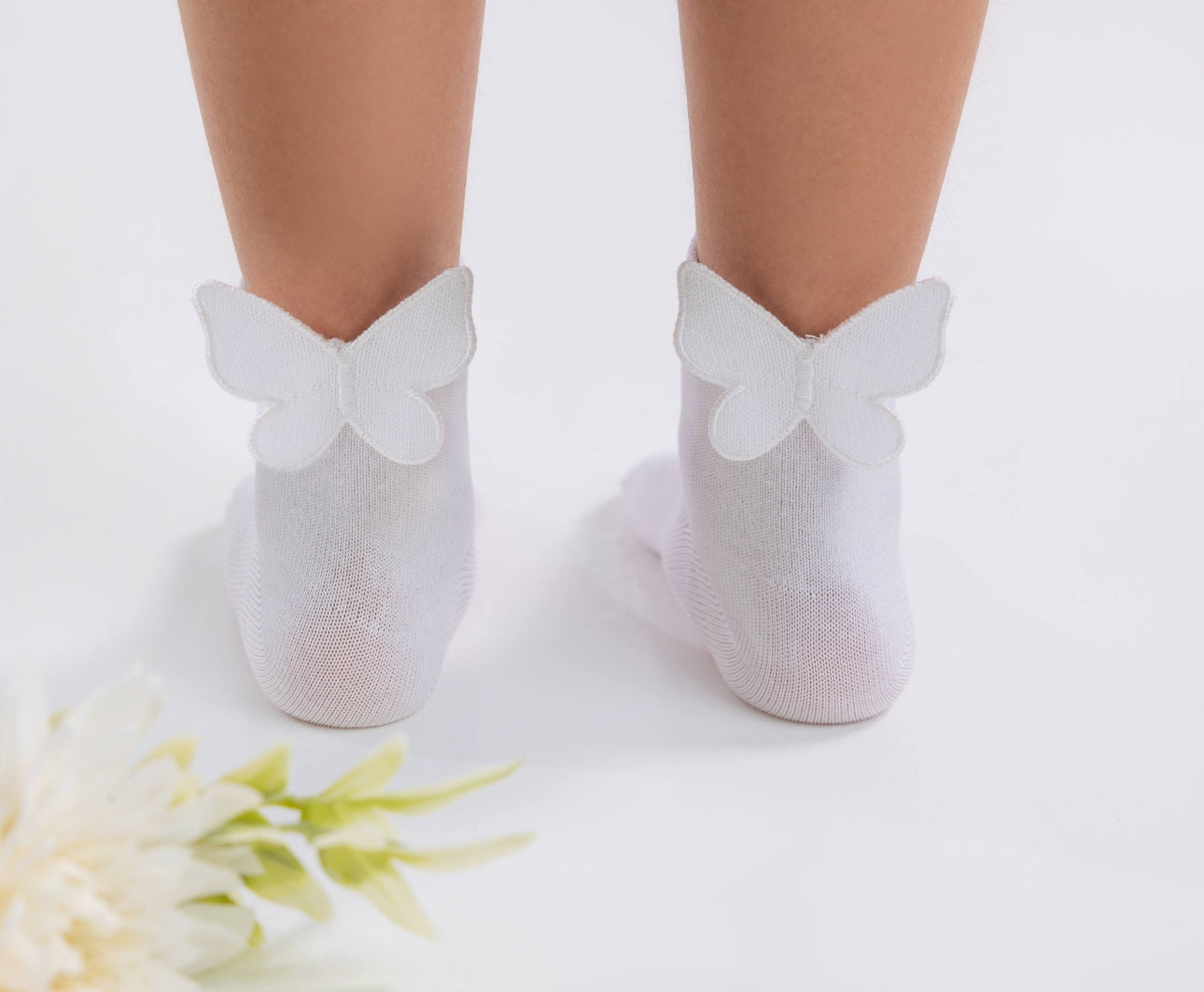 Meia Pata Butterfly  Ankle Sock-White