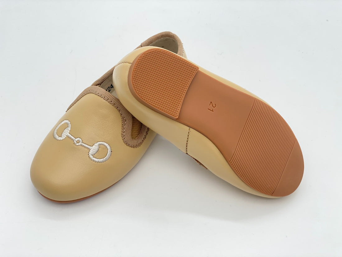 Italian Leather Smoking Loafer-Camel