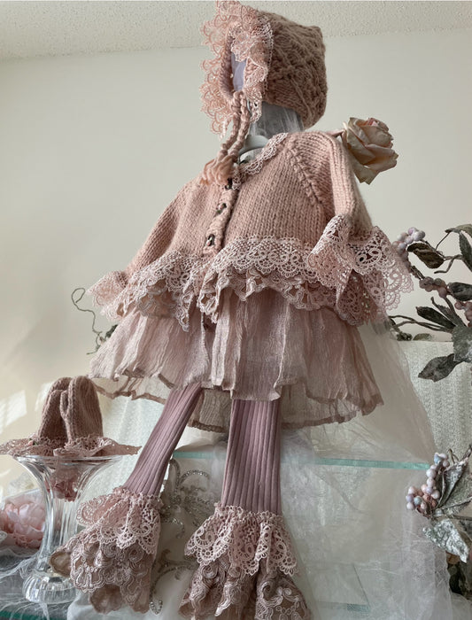 Collection D-Alli Mauve Pink Sweater & Legging Set