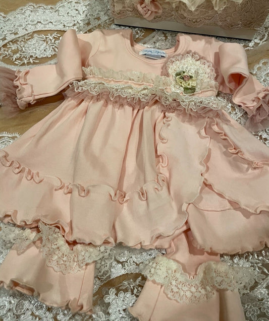 Baby D-Alli Cotton Candy Pink Criss Cross Knit Legging Set
