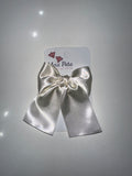 Meia Pata Satin Hair Clip-IVORY