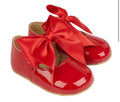 Bella Early Days leather pre-walker with bowS-RED