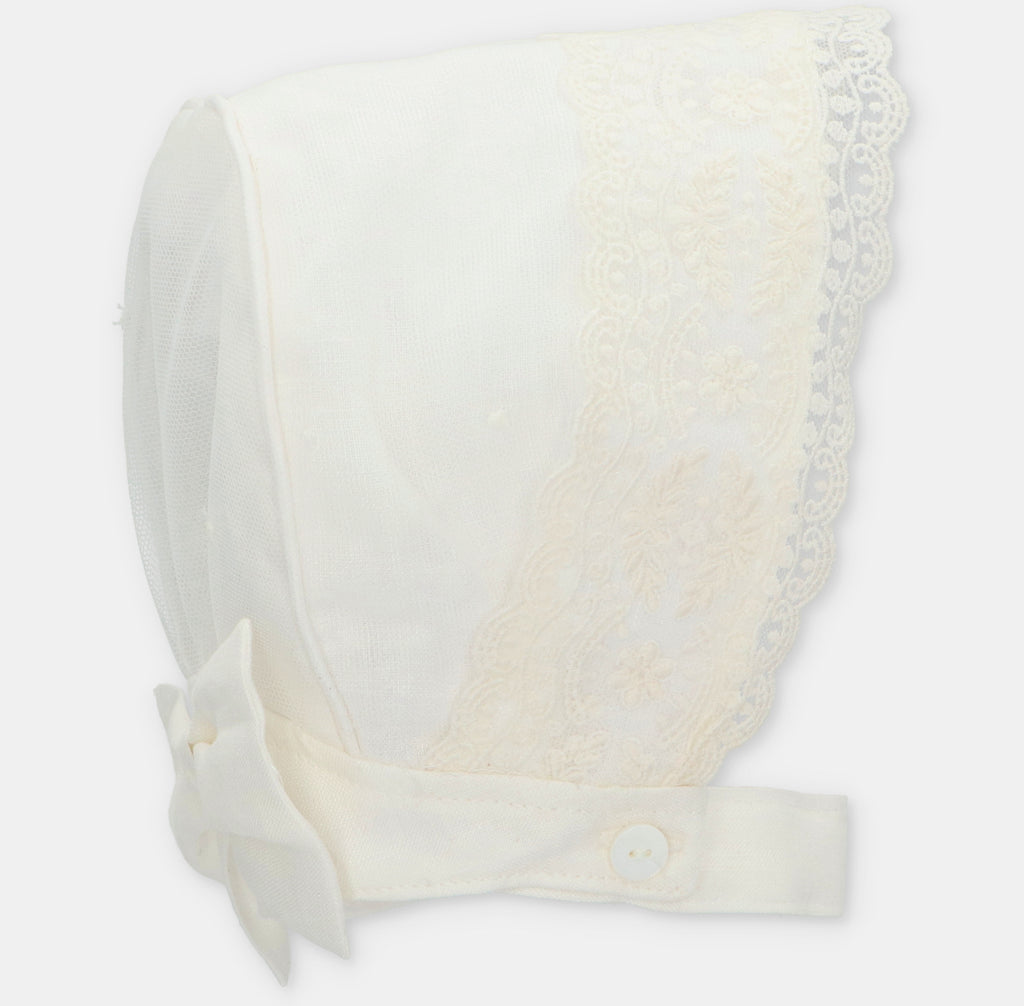 The Martin Aranda Girls Lace & Bow Bonnet