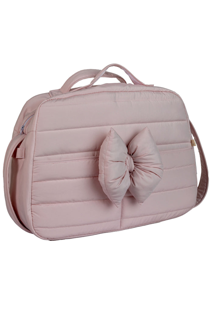 Baby Gi Bow Quilted Diaper Bag-Pink