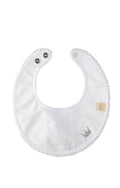 Little Royals Bib  - White & Grey