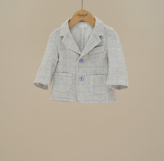 Ninnaoh Classic Baby Boys Houndstooth Blazer – FW25 Collection
