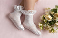 Exqusite Lace Ankle Sock White Delicate Ruffle