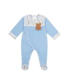 Deolinda Blue Velour Bunny Romper – AW25/26 Collection