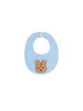 Deolinda Blue Velour Bib with Bunny – AW25/26 Collection