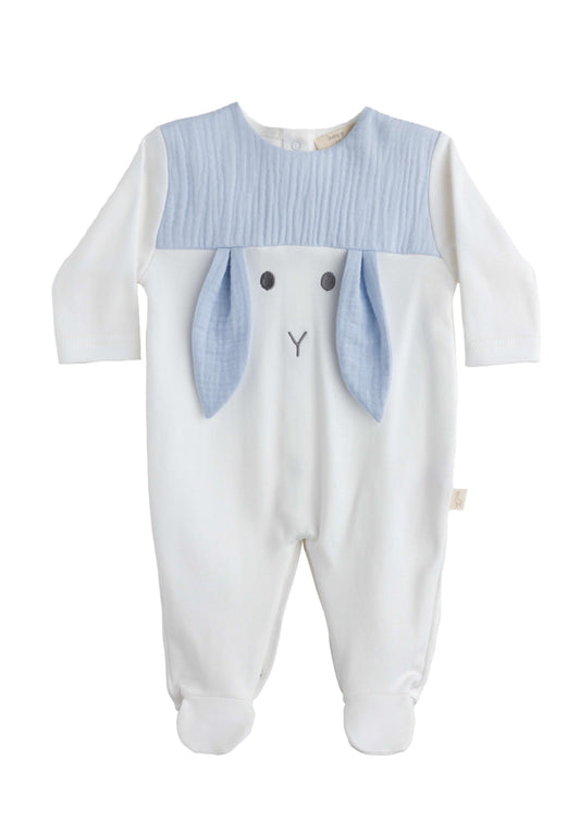 Hop into Style: Baby G.I. Bunny Baby Grow for Cozy Cuddles-Powder Blue