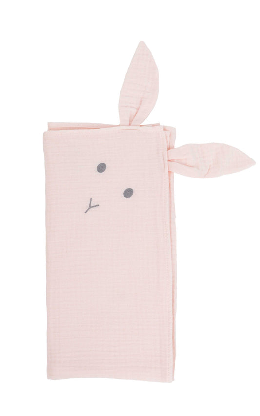 Soft & Playful  Baby G.I. Bunny Burp Cloth for Gentle Comfort-Peachy Pink