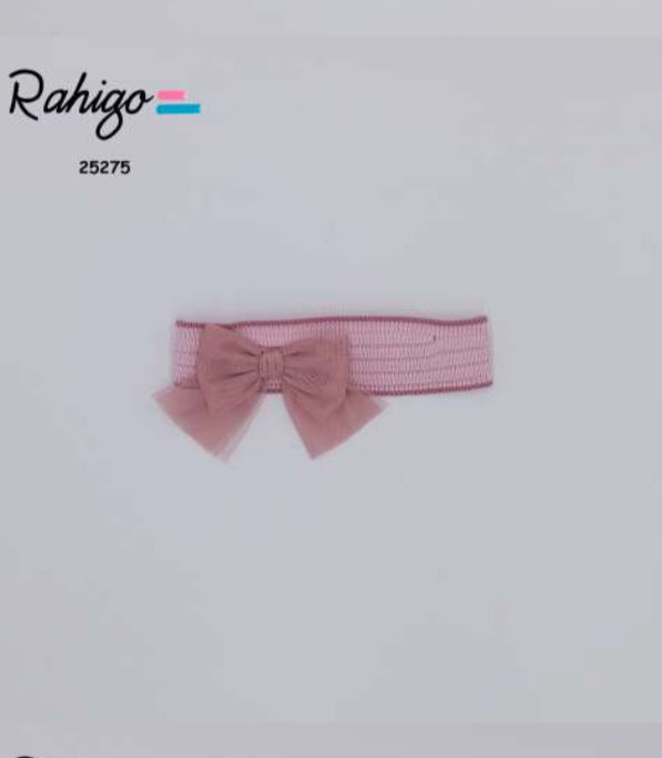 Rahigo Pink Tulle Bow Headband