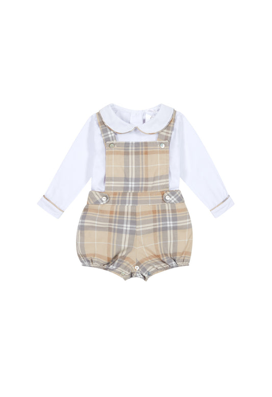 AW24 Deolinda - Boys Daper Fashion Plaid Romper