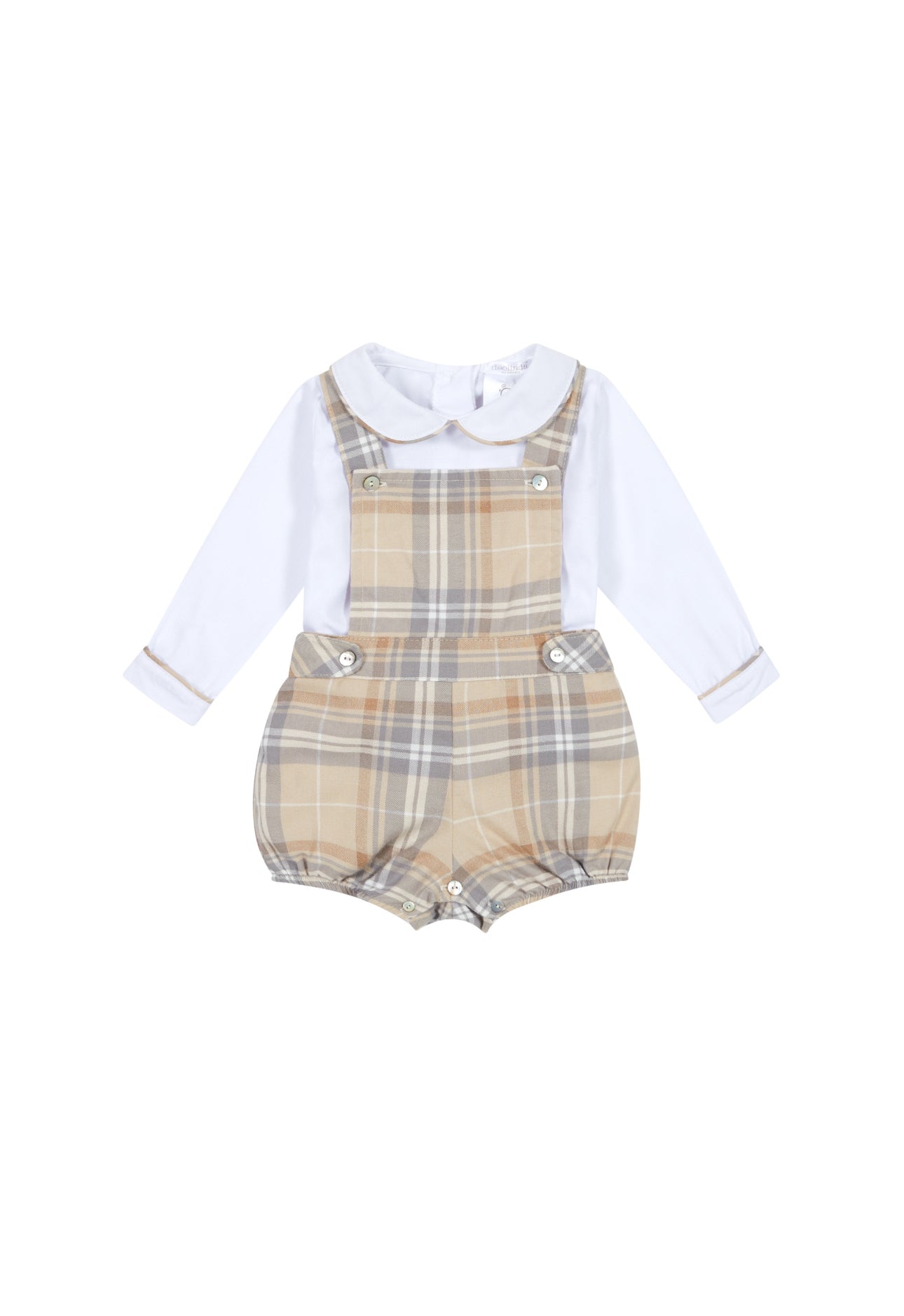 AW24 Deolinda - Boys Daper Fashion Plaid Romper