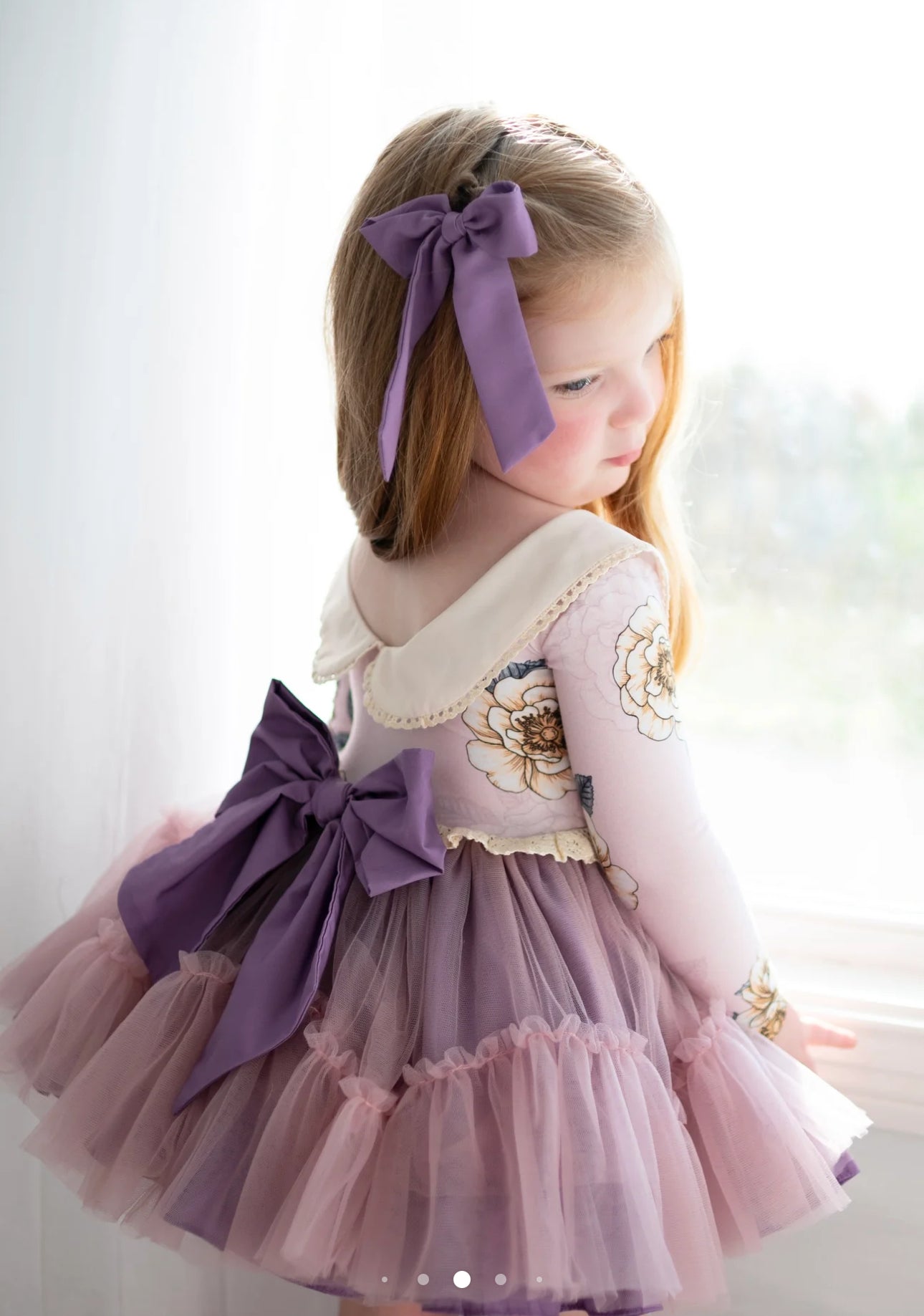 BeGirl Purple Floral Tulle Dress –Remi