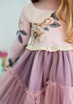 BeGirl Purple Floral Tulle Dress –Remi