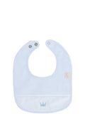 Little Royals Blue Cotton Bib -Baby blue