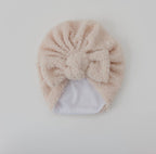 Teddy Sherpa Baby Bow Turban