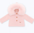 Jacket with Faux Fur Hood – Powder Pink